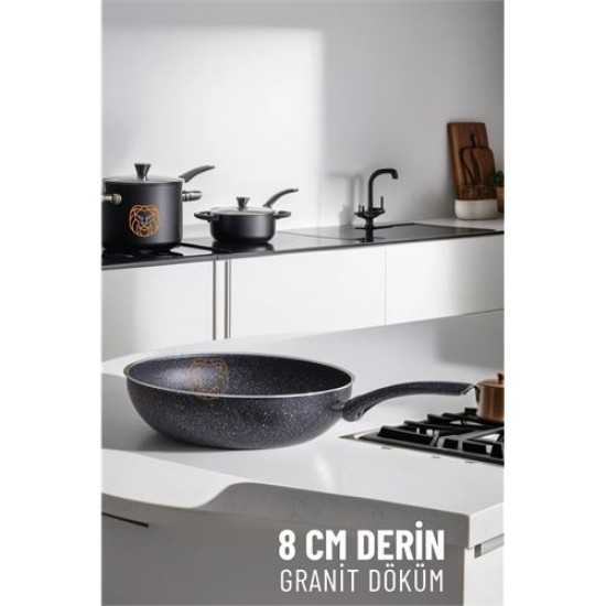 Engithalat 8 Cm Derin Wok Tava Granit Döküm L.Kinnaird Engithalat 8 Cm Derin Wok Tava Granit Döküm L.Kinnaird