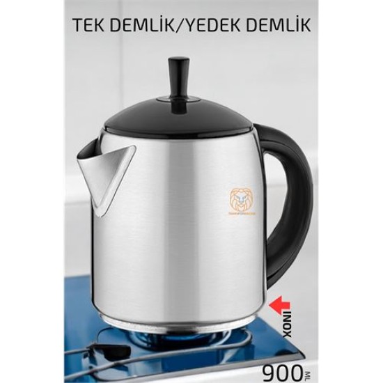 ModaCar Inox Demlik 900 Ml Paslanmaz Çelik Semaver Çay Makine Demliği ModaCar Inox Demlik 900 Ml Paslanmaz Çelik Semaver Çay Makine Demliği