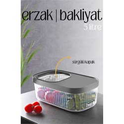 Engithalat MultiBox Erzak Bakliyat Kutusu Sürgülü Kapak 5 Litre