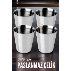 Engithalat Çelik Bardak Seti 4 Adet Fazio Giacinto Design