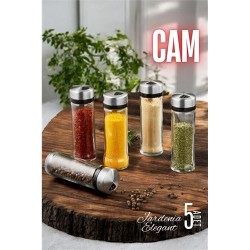 Engithalat Cam Tuzluk Baharatlık 5 ADET Jardenia Elegant