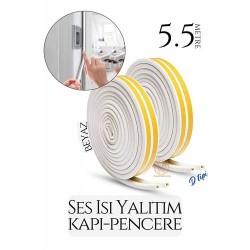 Engithalat D Tip Kapı Pencere Ses Isı Yalıtım Bandı EPDM Kauçuk 5.5 Metre