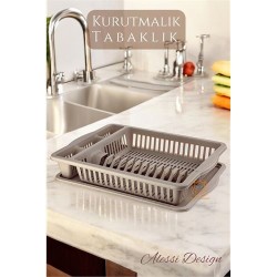 Engithalat Bulaşık Durulama Sepeti Tabaklık Bulaşık Kurutmalık KAHVE Alessi