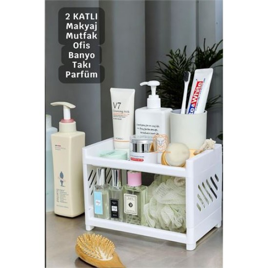 ModaCar Organizer 2 Katlı Raf Mutfak Rafı Banyo Ofis Masa Rafı ModaCar Organizer 2 Katlı Raf Mutfak Rafı Banyo Ofis Masa Rafı