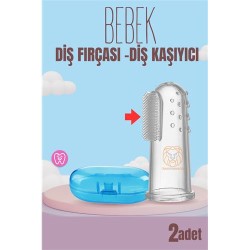 Engithalat Bebek Diş Fırçası Diş Kaşıyıcı Silikon Kutulu 2 li SET
