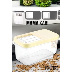 Engithalat Kedi ve Köpek Mama Saklama Kabı Sürgülü Kapaklı 10 Litre