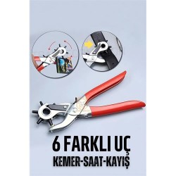 Engithalat Kemer Delici Pense 6 Uçlu Saat Kayış Kemer Delme Pensesi