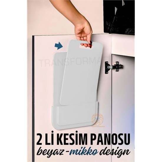 ModaCar 2 li Kesim Panosu Stantlı Yapışkanlı Kesim Tahtası BEYAZ Mikko Design ModaCar 2 li Kesim Panosu Stantlı Yapışkanlı Kesim Tahtası BEYAZ Mikko Design
