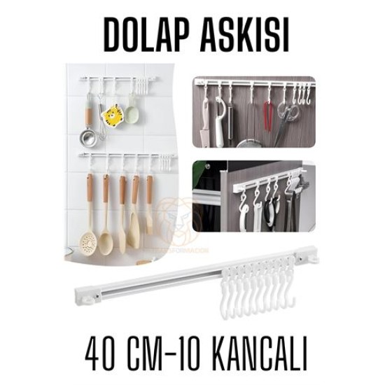 ModaCar Kayar Askılı Mutfak Dolap Askısı Banyo Askısı ModaCar Kayar Askılı Mutfak Dolap Askısı Banyo Askısı