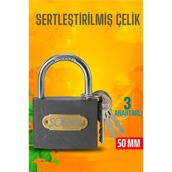 Engithalat Çelik Asma Kilit 50 MM 3 anahtarlı Sonax Design
