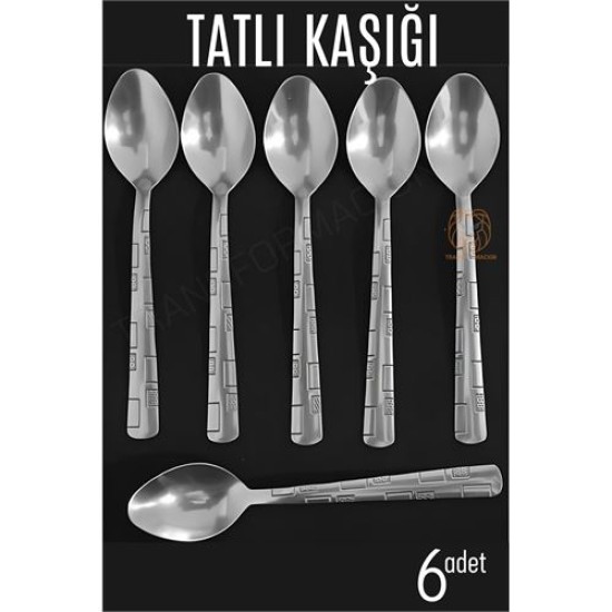 ModaCar Tatlı Kaşığı Seti Veneta 6 lı Paslanmaz ModaCar Tatlı Kaşığı Seti Veneta 6 lı Paslanmaz