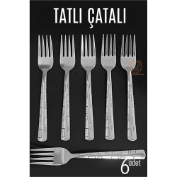 Engithalat Tatlı Çatalı Seti Veneta 6 lı Paslanmaz