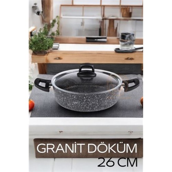 Engithalat Eco Granit Döküm Basık Tencere 26 cm Dies Design