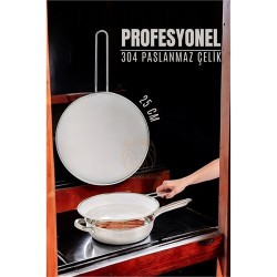 Engithalat Kızartma Yağ Sıçratmaz 25 CM 304 Paslanmaz Çelik Mink Design