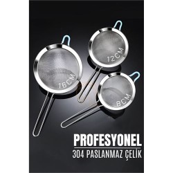 Engithalat 3 Boy Süzgeç Seti 304 Paslanmaz Çelik Spiderweb Design