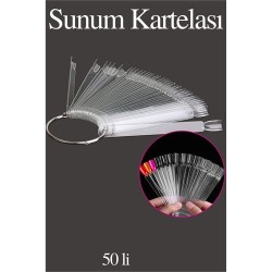 Engithalat Takma Tırnak Sunum Kartelası ŞEFFAF