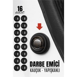Engithalat Kapı Bagaj Kaput Ses Darbe Emici Kauçuk Conta 16 ADET