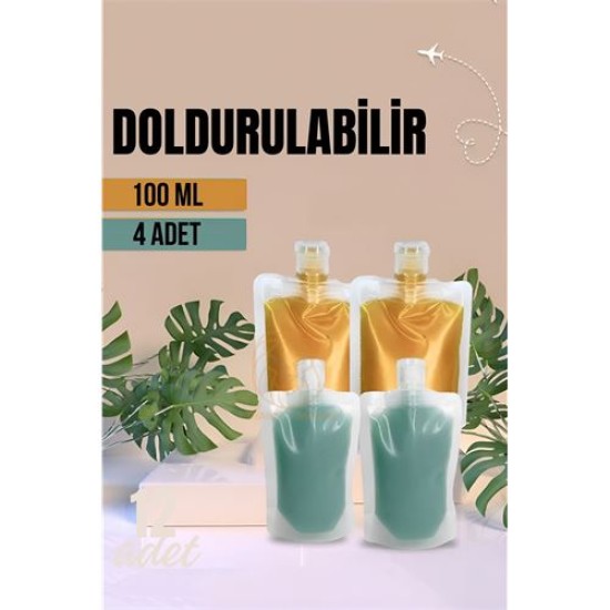 ModaCar Doldurulabilir Krem Şampuan Kabı Tekrar Kullanılabilir Set 4 ADET ModaCar Doldurulabilir Krem Şampuan Kabı Tekrar Kullanılabilir Set 4 ADET