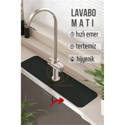Engithalat Su Emici Lavabo Matı Hızlı Emen Musluk Matı