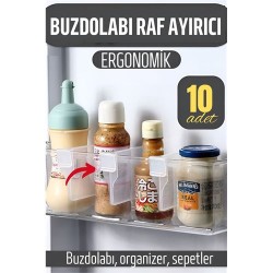 Engithalat Buzdolabı Raf Ayırıcı Organizer Dönüştürücü 10 Adet