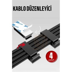 Engithalat Yapışkanlı Kablo Düzenleyici Klips 4 ADET