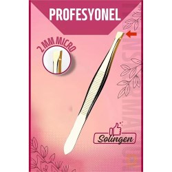 Engithalat 2 mm Micro İnce Uçlu Cımbız Çelik Solingen Professional