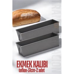 Engithalat Teflon Ekmek Pişirme Kalıbı Baton Pasta Kalıbı 31 CM 2 adet
