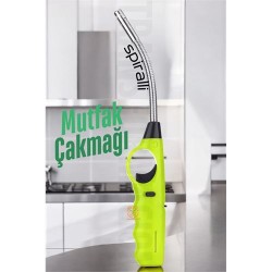 Engithalat Spiralli Mutfak Çakmağı Barbekü Mangal Mum Çakmağı