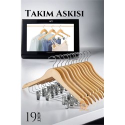 Engithalat Takım Askısı Ceket Etek Pantolon Kıskaçlı 19 ADET