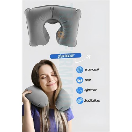 ModaCar Seyahat Boyun Yastığı Taşınabilir Seyahat Uyku Yastığı ModaCar Seyahat Boyun Yastığı Taşınabilir Seyahat Uyku Yastığı