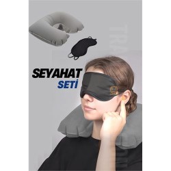Engithalat Seyahat Boyun Yastığı Uyku Maskesi Seyahat Seti