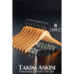 Engithalat Takım Askısı Ceket Etek Pantolon Kıskaçlı 8 Adet Vincentis Devoto Design