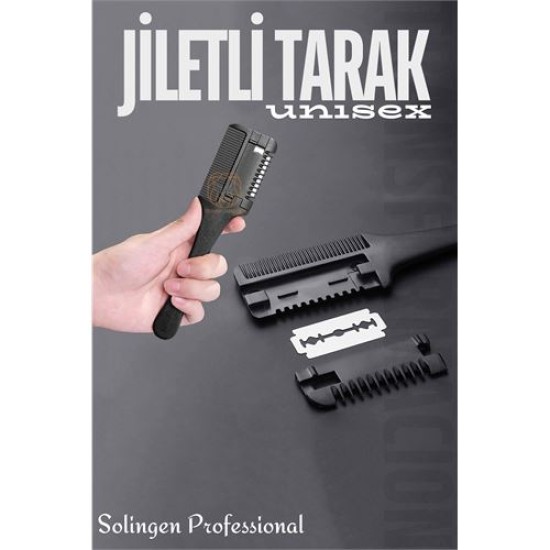 ModaCar Jiletli Tarak Saç İnceltme Saç Kırığı İçin Jiletli Tarak Solingen Professional ModaCar Jiletli Tarak Saç İnceltme Saç Kırığı İçin Jiletli Tarak Solingen Professional