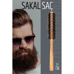 Engithalat Sakal Fırçası Saç Fırçası ve Fön Fırçası Ahşap Saplı