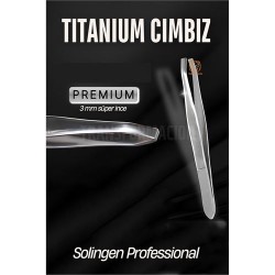Engithalat 3 mm İnce Uçlu Cımbız Titanyum Çelik Solingen Professional