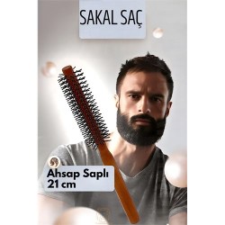 Engithalat Sakal Fırçası Saç Fırçası ve Fön Fırçası Ahşap Saplı