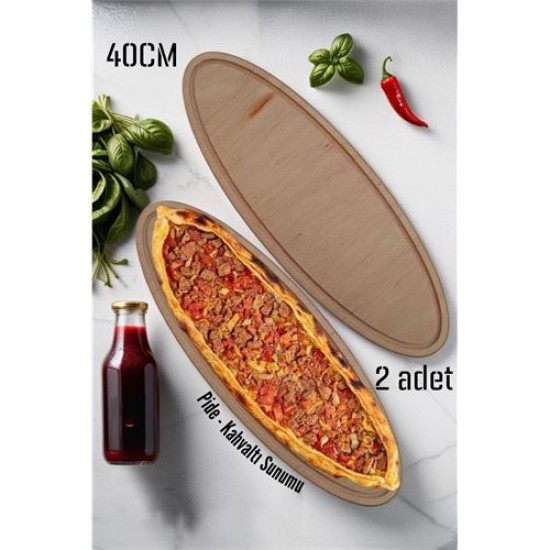 ModaCar Ahşap Pide Sunum ve Kesim Tahtası 2 adet 40 Cm ModaCar Ahşap Pide Sunum ve Kesim Tahtası 2 adet 40 Cm