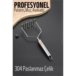 Engithalat Patates Ezici 304 Paslanmaz Çelik Havuç Muz Avokado Ezici