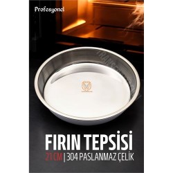 Engithalat Çelik Fırın Tepsisi 21 cm 304 Paslanmaz Çelik