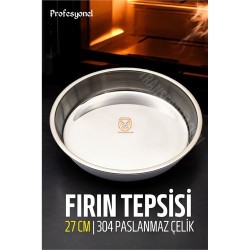 Engithalat Çelik Fırın Tepsisi 27 cm 304 Paslanmaz Çelik