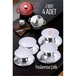 Engithalat Tencere Tava Tepesi Tencere Tava Kapağı Tutucu 2 Boy 4 Adet