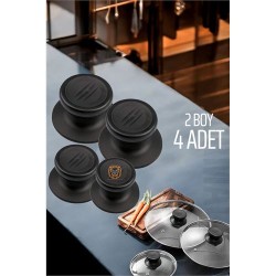 Engithalat Tencere Tava Tepesi Tencere Tava Kapağı Tutucu 2 Boy 4 Adet
