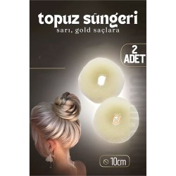 Engithalat Gold Saç Topuz Süngeri 2 ADET 10 CM Çap 4 cm Kalınlık