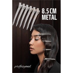 Engithalat Saç Klipsi Metal Toka Profesyonel 6 Adet