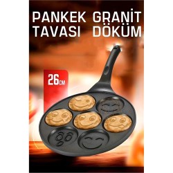 Engithalat Pankek Tavası Granit Döküm Emoji