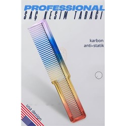 Engithalat Saç Kesim Tarağı Saç Şekillendirme Düzeltme Tarağı RAINBOW