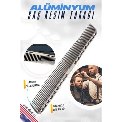 Engithalat Alüminyum Saç Kesim Tarağı Saç Şekillendirme Düzeltme Tarağı GRİ