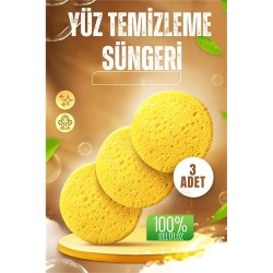 Engithalat  Makyaj Temizlik Pedi Cilt Temizlik Süngeri Doğal Selülöz 3 ADET