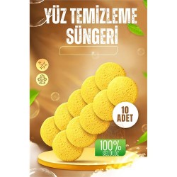 Engithalat  Makyaj Temizlik Pedi Cilt Temizlik Süngeri Doğal Selülöz 10 ADET