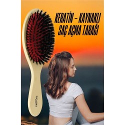 Engithalat Keratin Mikro Kaynak Saç Açma Fırçası Sağlıklı Ahşap